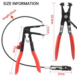 BIGP Hose Clamp Pliers with Straight Neck Hose Clamp Pliers with Bowden Cable 650 mm for Car Pack of 2