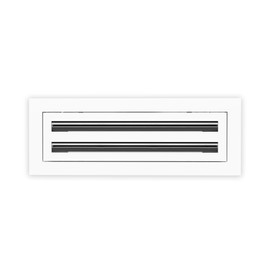 QuietCool 14x4 Modern Design AC Grille - Aluminum White - Air Vent - Linear Slot Diffuser - Register Grille for Heating and Cooling - Compatible with Ceiling, Wall, or Floor Registers