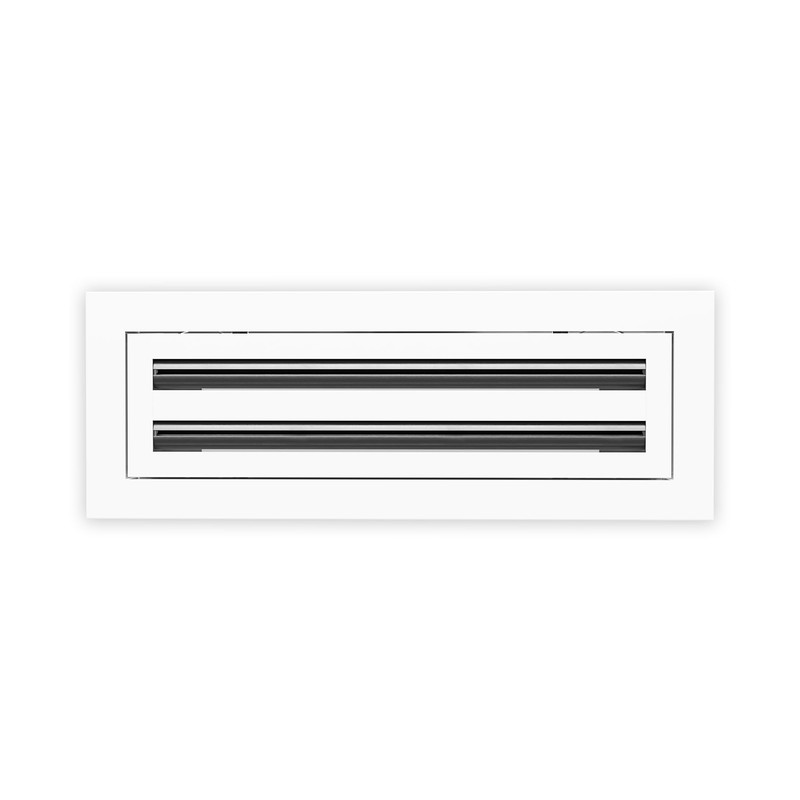 QuietCool 14x4 Modern Design AC Grille - Aluminum White -