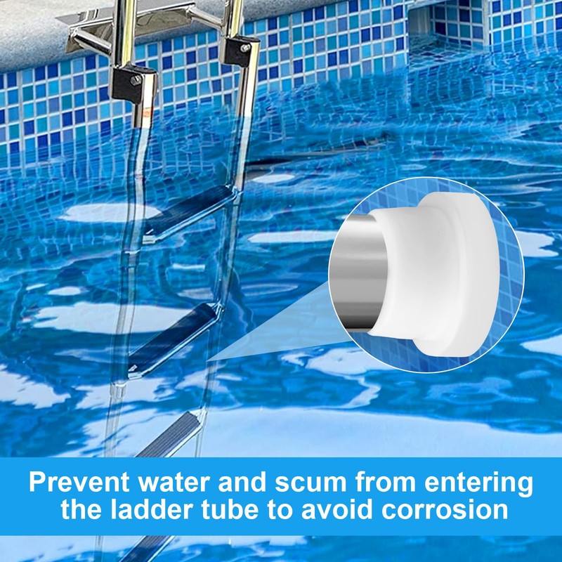 Pool Ladder Bumpers for Inground Pools - 2 Pack Rubber
