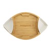 Eternal Living Football Shaped Bamboo Serving Tray, 3 Pieces Bamboo