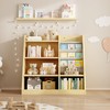 TREATLIFE HOME Wooden Toy Storage Organizer Cabinet, Adjustable Shelf, Natural