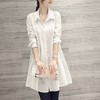 Women's A-Line Long Shirt Blouse Top Black/L