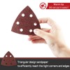 LEONTOOL 50 Pcs Triangle Sanding Pads 40 Grit 3-1/2 Inches