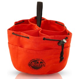 Graintex 18 Pockets Grab Bag Rip-stop Canvas Drawstring Closure, Small Part Organizer Pouch, Small Tools, Screws, Parts, Parachute Tool Bag for Efficient Storage - Red