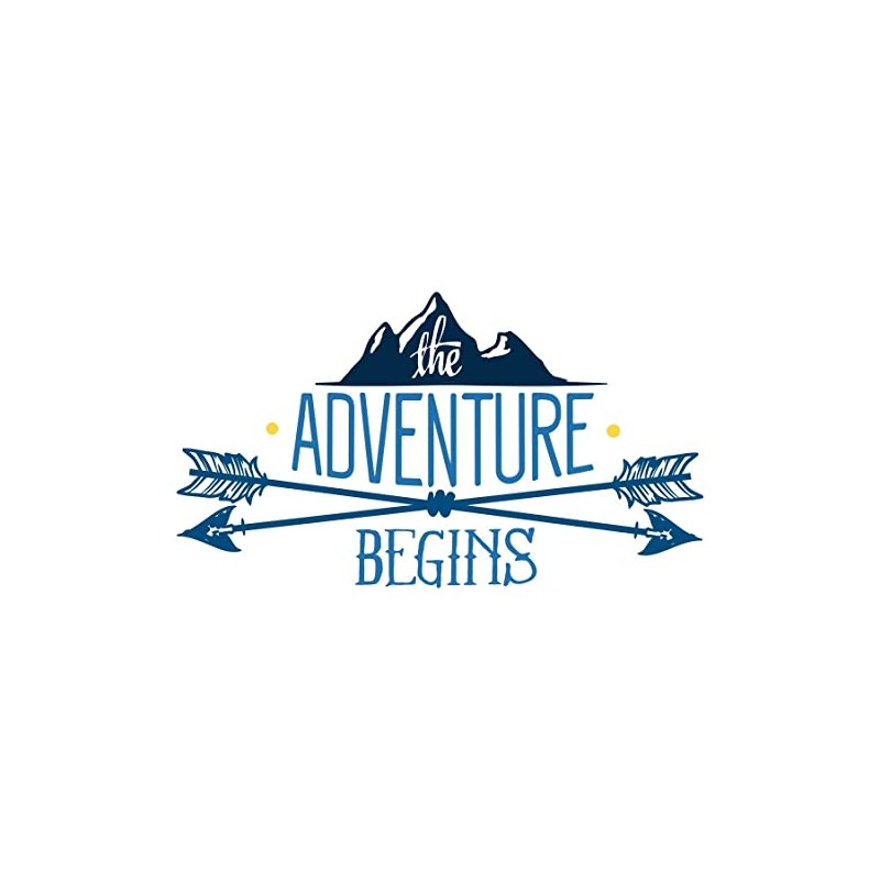 Samunshi® Adventure Begins Lettering Sticker Car Sticker Windscreen Sticker Motorcycle