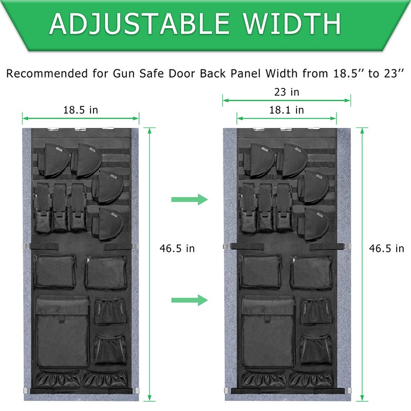 NEXT STATION Gun Safe Door Organizer,Molle Gun Safe Door Panel