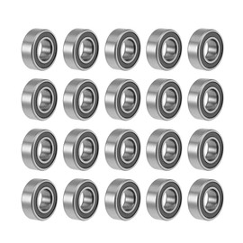 TOP-VIGOR 20Pcs MR126-2RS Deep Groove Ball Bearings, Z2 6mm x 12mm x 4mm Double Sealed Industrial Bearings, Chrome Steel Skateboard Bearings for Electrical Instrument Equipment
