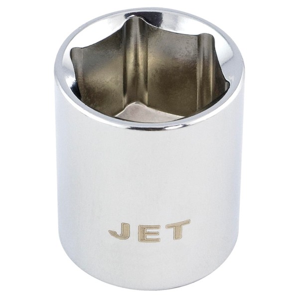 JET 671512-3/8-Inch Drive, 12mm, Regular, 6 Point, Metric Chrome Socket