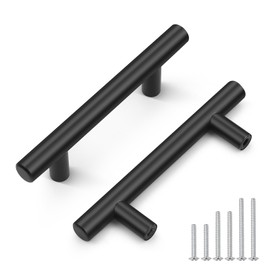 Probrico 30 Pack Cabinet Pulls Matte Black Kitchen Cabinet Handles Stainless Steel Kitchen Drawer Pulls Cupboard Handles 3 inch(76mm Hole Center)