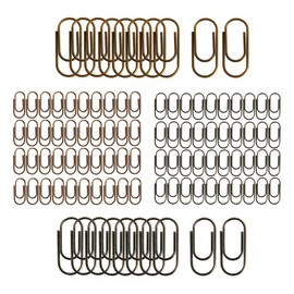 100PCS Vintage Mini Paper Clips Document Clips Binder Paper Clip Cubicle Paper Clips (2 Bronze Colors)