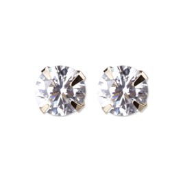 LOKUMI Earrings, Choose from 9 Sizes x 3 Colors, Made in Japan, Hypoallergenic, Cubic Zirconia, Cubic Zirconia, Bijou, Women's, Men's, Unisex, 1 Earring, Simple, Small, Large, Small, Large, Leaf,
