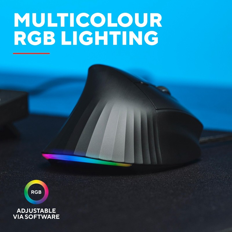 GXTrust 145 Rexxa Ergonomic Gaming Mouse with Adjustable RGB Lighting,