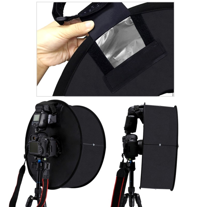PULUZ 450mm Round Style Softbox Speedlight Flash Light Shoot Soft