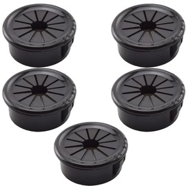 1-Inch Cable Grommets Petal-Shaped Buckle Type Wire Hole Cover for Cord Management and Protection of Cabinet, 5PCS 25mm