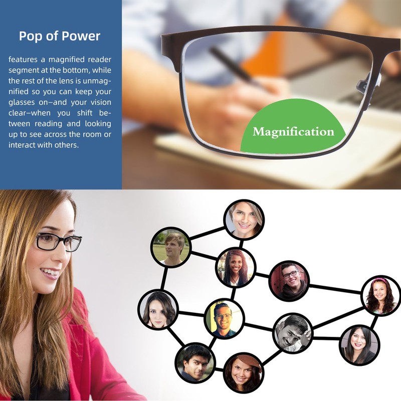 Ryegis Pack 3 Bifocal Reading Glasses For men,Blue Light Blocking