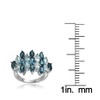 Ice Gems Sterling Silver Genuine London Blue Topaz and Blue