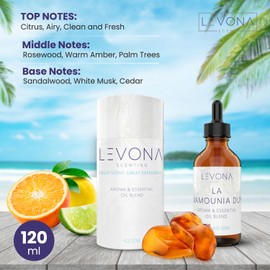 Levona Scent Essential Oils - Scents for Home, Hotel & Office Use - Perfect for Home Diffuser & Humidifiers - Aroma Fragrance Oil, Ideal for Massage, Relaxation, and Spa - La Mamounia Dup, 120ml