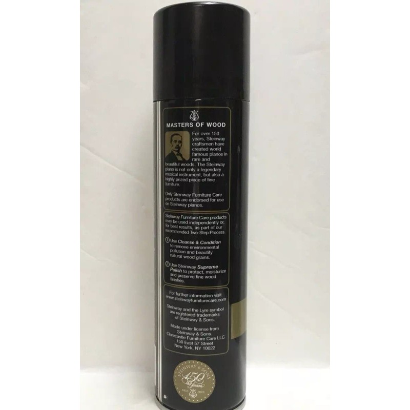 Steinway Furniture Care SUPREME POLISH 12 oz Preserves Antiques Pianos
