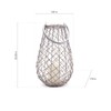 Mikasa LED Pear Shape Wicker Lantern, 13 Inch, Gray