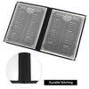 QWORK® 5 Pack Black A4 Menu Covers, 2 Fold Double