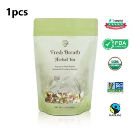 Vital-Tea Fresh Breath Herbal Tea – Six Herbal Ingredients for Natural Oral Care & Respiratory Health | Organic, Additive-Free Loose Leaf Tea (100g) - Specification: 1 pcs