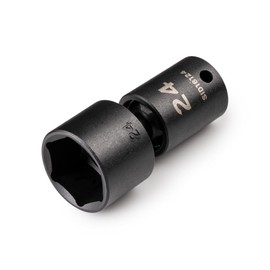 TEKTON 3/8 Inch Drive x 24 mm 6-Point Universal Joint Impact Socket | SID18124