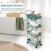 danpinera Slim Storage Cart on Wheels, 4 Tier Narrow Laundry