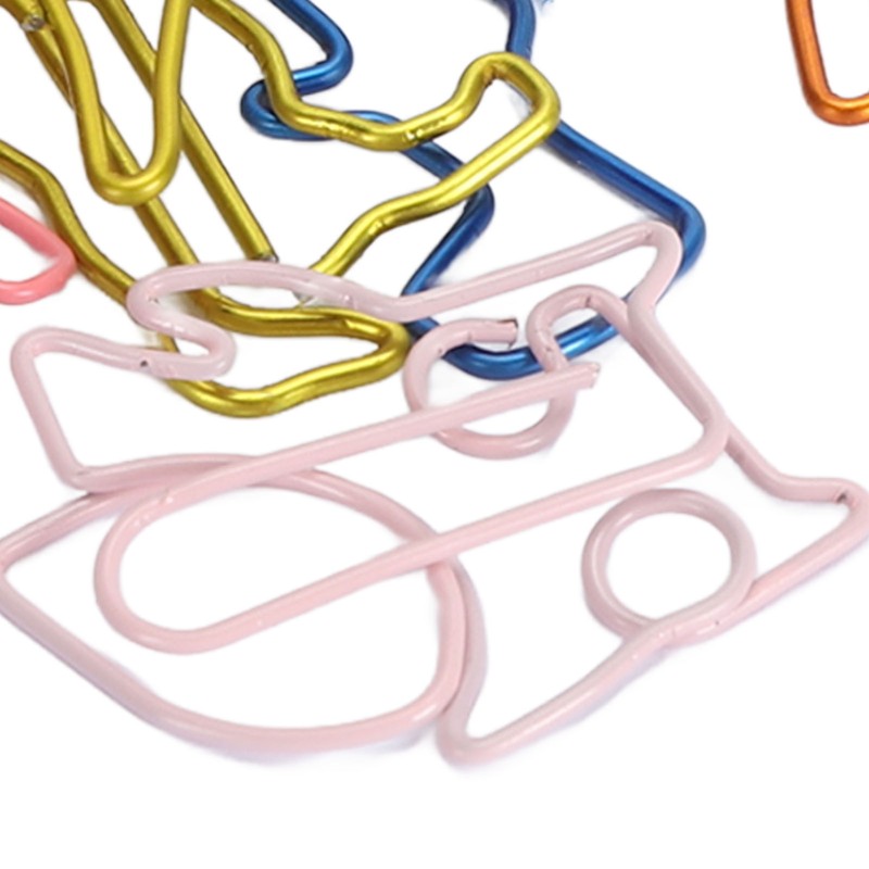 100pcs Colorful Paper Clips 20 Cute Shapes Stable Clamping Lightweight