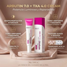2Pzs Crema Facial Hidratante, 7.0 + TXA 4.0.CREAM, Crema Despigmentante para Aclarar Manchas Oscuras, Pecas e Imperfecciones, Unifica el Tono de la Piel, Cuidado Diurno