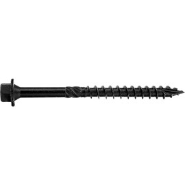 Jake Sales #14 X 2-1/2" Heavy Duty Black Timber/Log/Landscaping Wood Screws - Exterior Coated Heavy Duty Screws. 1 x 50 Count Box - 50 Screws