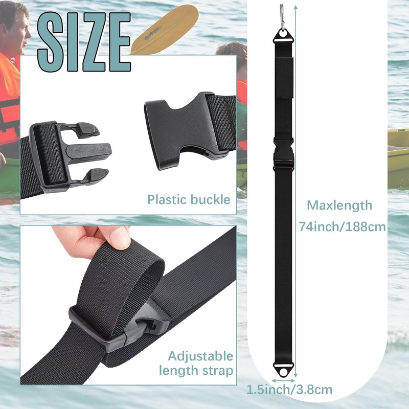 Seenelling 6 Pack Kayak Storage Hanging Straps 1.5 Inch Wide