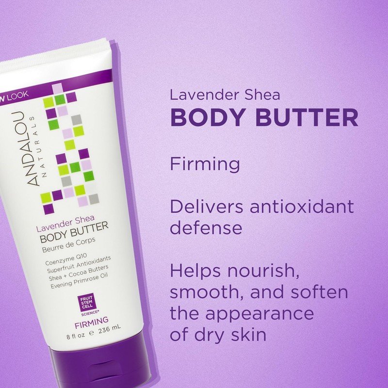 Andalou Naturals Andalou Naturals Body Butter, Lavender Firming Cream,8 Oz,