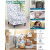 CRFATOP Wingback Chair Covers 2 Pieces Stretch Printed Wing Back