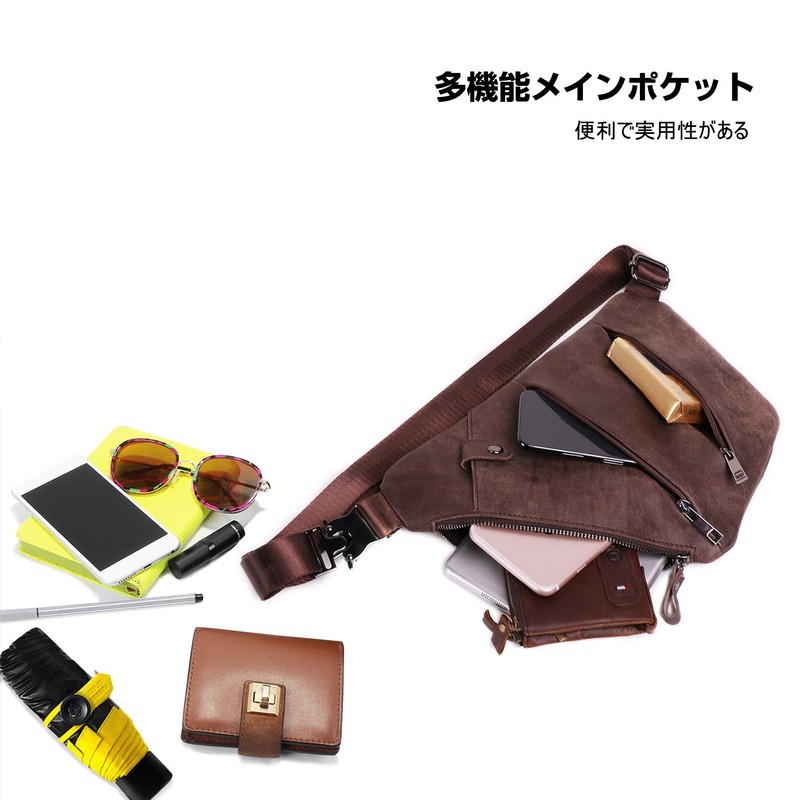FANDAREPU Men's Body Bag, Crossbody Bag, Stylish, Multi-functional, Large Capacity,