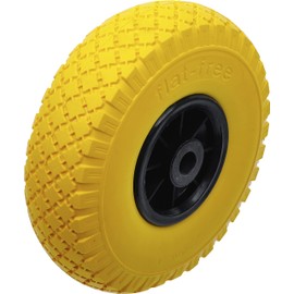 Kraftmann 80652 Wheel for Pushcarts/Handcarts, Yellow/Black, 260 mm