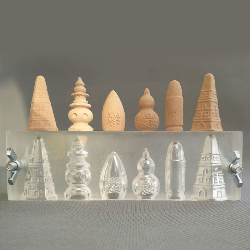 Awesomeonei Acrylic Incense Cones Tower Shape with 6 Holes Pagoda