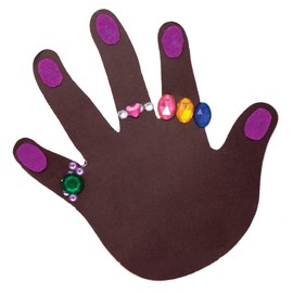 Baker Ross AW759 Skin Tone Hand Cut-Outs, Perfect for Children to Design and Decorate, Ideal for Home, School Work, Craft Group Projects and More (Pack of 56), Assorted