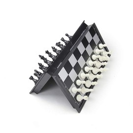 KOKOSUN International Chess Set, Magnetic, Folding Chess Board, Black and White Pieces, Convenient Storage (12.6 x 12.6 inches (32 x 32 cm)
