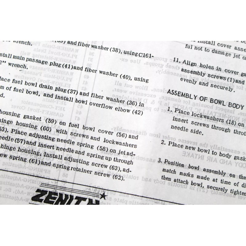 ZENITH Carburetor Kit fits 9790 9790A 9790B 9790C 9790D 10364