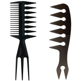 2 PCS Hair Comb Styling Set Barber Hairstylist Accessories,Professional Shaping & Wet Pick Barber Brush Tools, Anti-Static Hair Brush for Men Boys