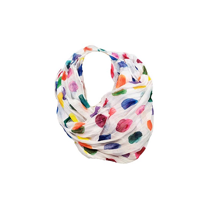 JameStyle26 Colour Gradient Dots Silk Summer Loop Gradient Rainbow Silk