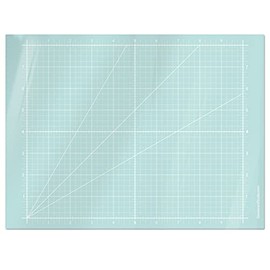 Glass Craft Mat | Magnetic | Heat, Scratch, & Stain Resistant | Perfect for Mixed Media Artwork (Aqua, 9 x 12in)