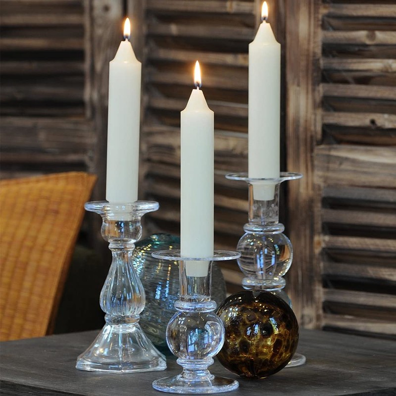 Root Candles 4-Count Unscented Dinner Candles Dripless Beeswax Enhanced Smooth