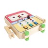 Baby Button Light Up Toy Simulation Early Educational Wooden Sensory