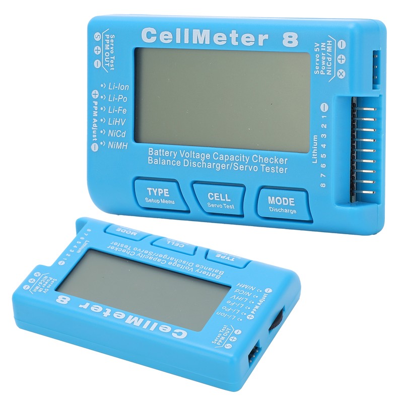 CellMeter‑8 Multifunctional LCD Battery Capacity Checker Backlight Voltage Servo Tester