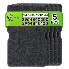 5 Pieces Tumble Dryer Sponge Filter 243 x 153 x 12 mm with The Original Code 2964840100 2964840200 for Beko 782372445 782372152 for Smeg - Onix TECH