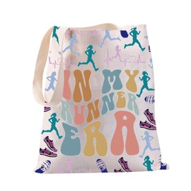 JYTAPP In My Runner Era Tote Bag Marathon Runner Gift Running Woman Marathon Shoulder Bag Cross Country Running Lover Gift
