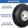 4.10/3.50-4 Pneumatic Tire, 10" Tire and Wheel, 2 Pack, with