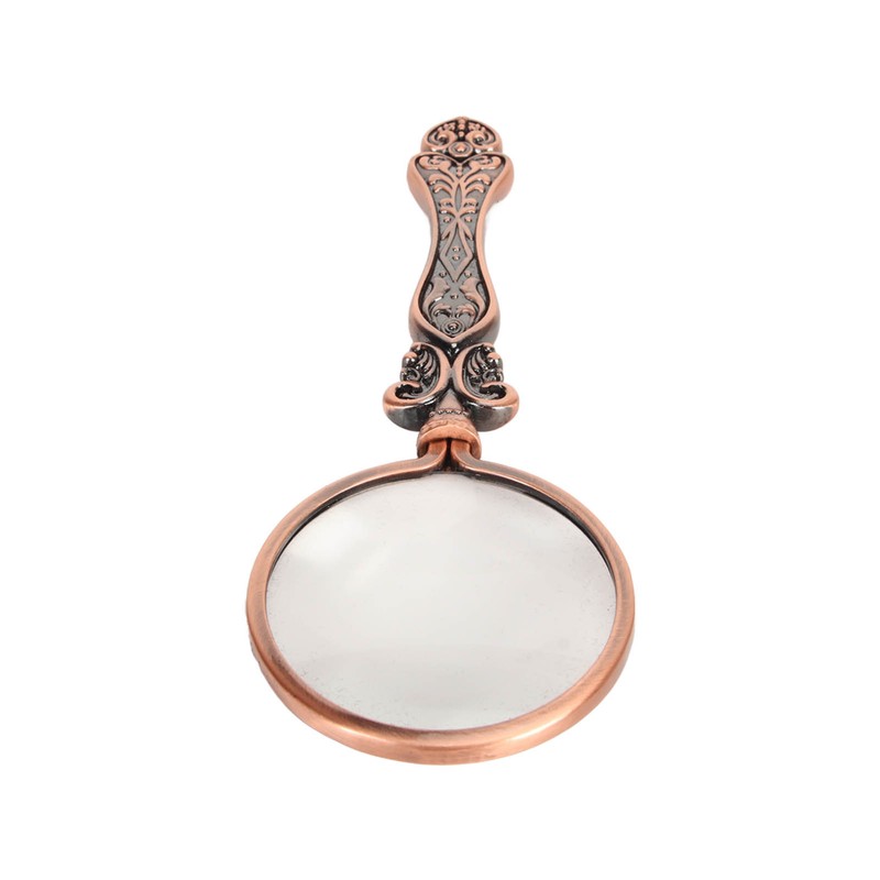 Retro Magnifying Glass Portable 3X Magnification Handheld Magnifier for Science